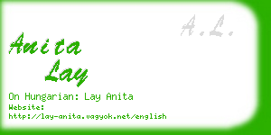 anita lay business card